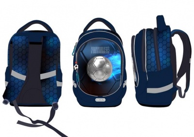 Iskolatáska, cipzáras, BELMIL "Leisure Special T-Football Light", foci