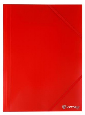 Gumis mappa, 15 mm, PP, A4, VICTORIA OFFICE, piros