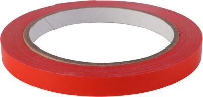 Tasakzáró szalag, 9 mmx66 m, öntapadó, piros