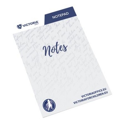 Jegyzettömb, A4, 5x50 lap, négyzetrácsos, VICTORIA OFFICE, fehér
