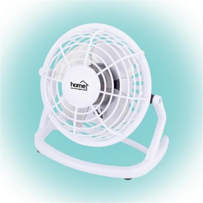 Asztali ventilátor, USB, 10 cm, HOME, fehér