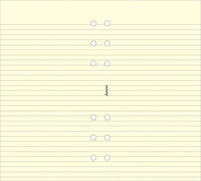 Kalendárium betét, jegyzetlap, personal méret, vonalas, FILOFAX, krémszín