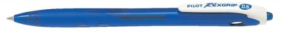 Golyóstoll, 0,18 mm, nyomógombos, PILOT "Rexgrip EF", kék