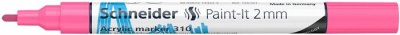 Dekormarker, akril, 2 mm, SCHNEIDER "Paint-It 310", rózsaszín