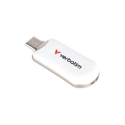Pendrive, 512GB, USB-C 3.2 Gen1, VERBATIM "Plectra", fehér