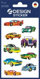 Matrica, papír, 3 ív, 76x120 mm, AVERY ZWECKFORM, "Z-Design No.53882", színes autók